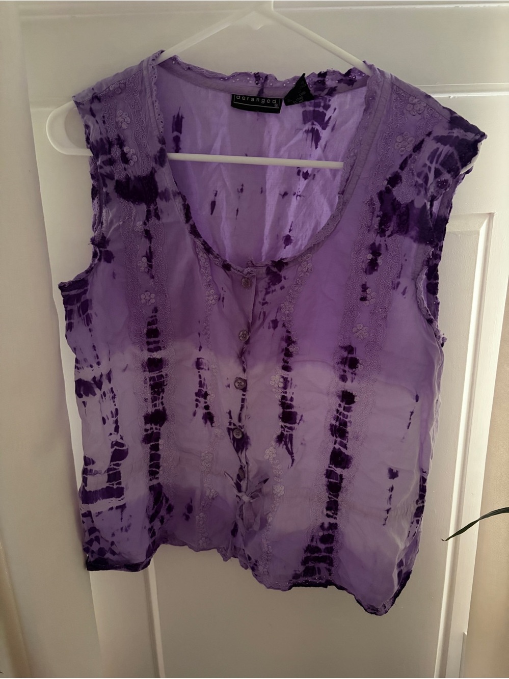 Deranged Purple Blouse Size L